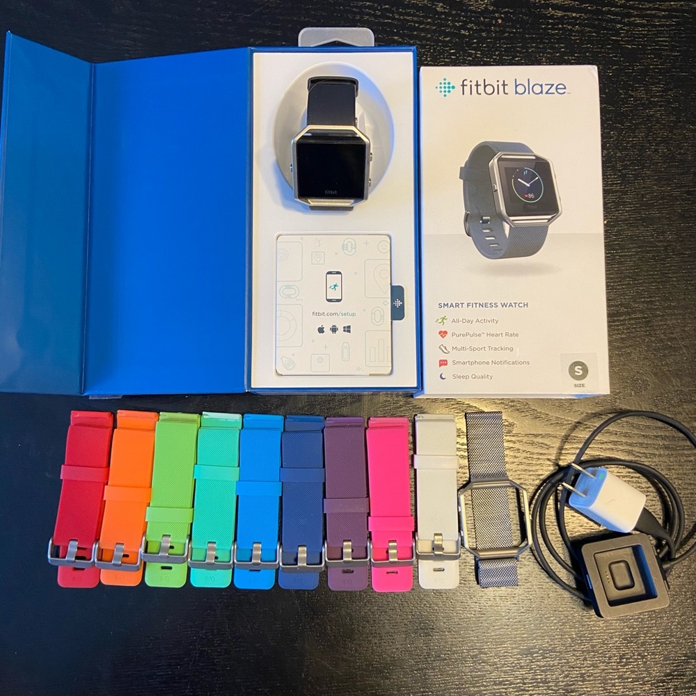Silver Fitbit Blaze Smart Fitness Watch